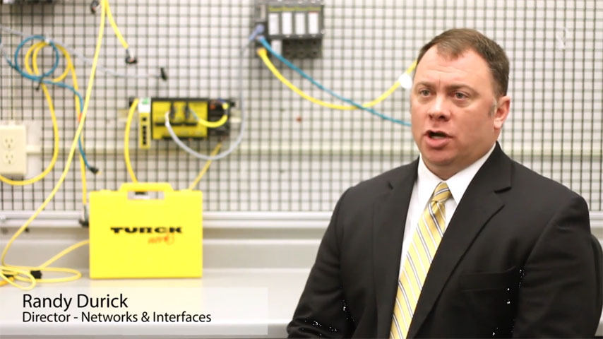 Randy Durick explaining Turck's Multiprotocol approach